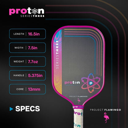 Proton Series Three Project Peacock 13mm Pickleball Paddle - Pickleball Sports Best Seller
