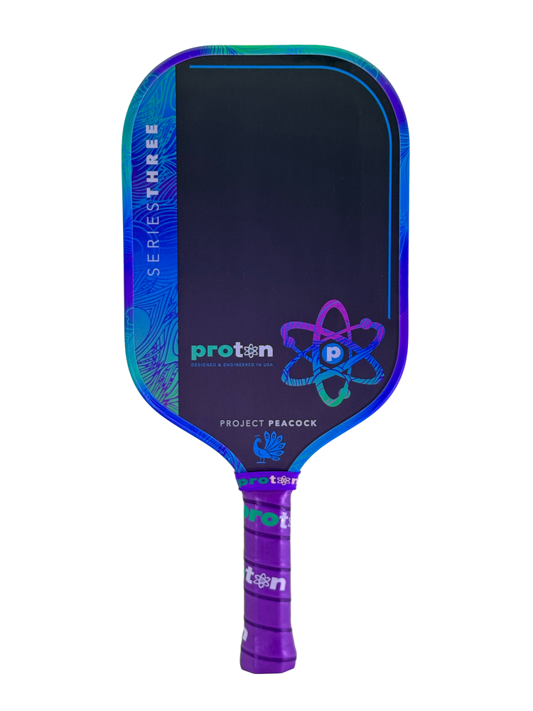 Proton Series Three Project Peacock 15mm Elongated Pickleball Paddle - Pickleball Sports Everyday