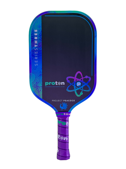 Proton Series Three Project Peacock 15mm Elongated Pickleball Paddle - Pickleball Sports Everyday
