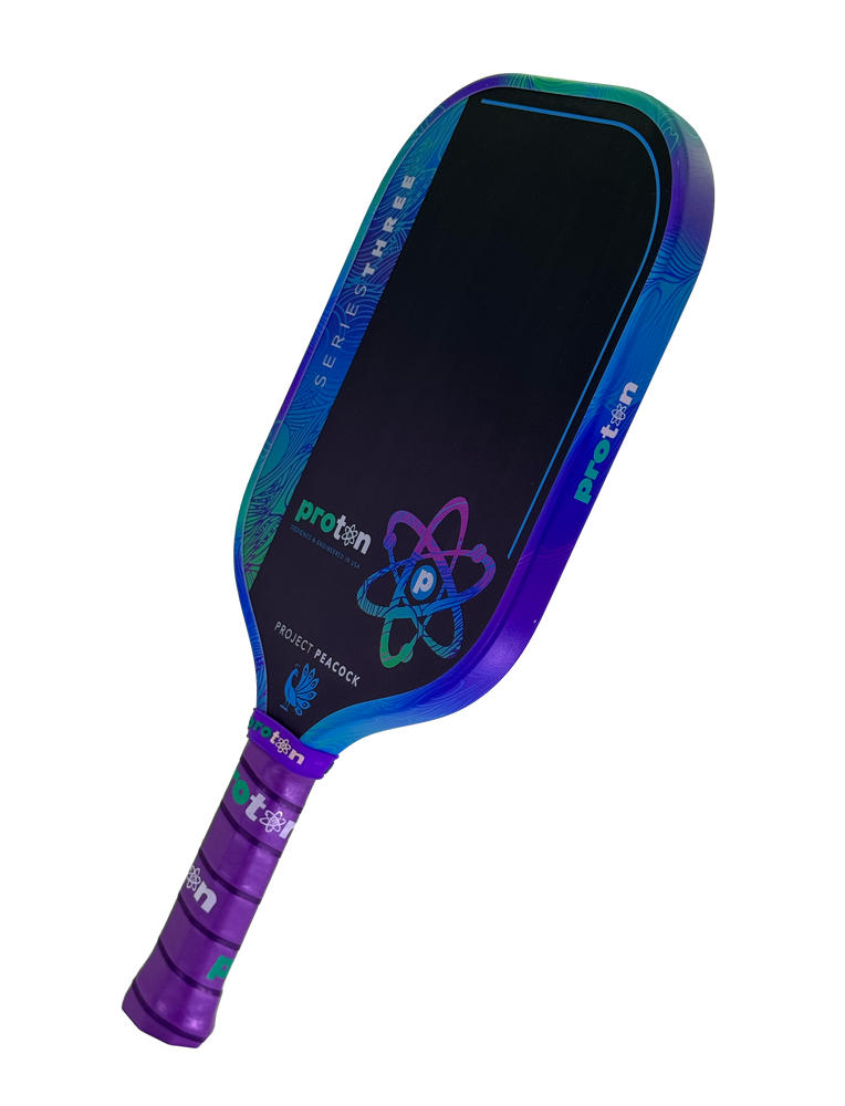 Proton Series Three Project Peacock 15mm Elongated Pickleball Paddle - Pickleball Sports Everyday