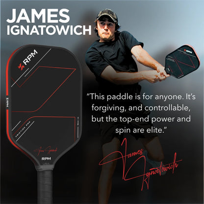 RPM Friction Pro Elongated V2 Carbon Fiber Pickleball Paddle - Pickleball Sports Featured