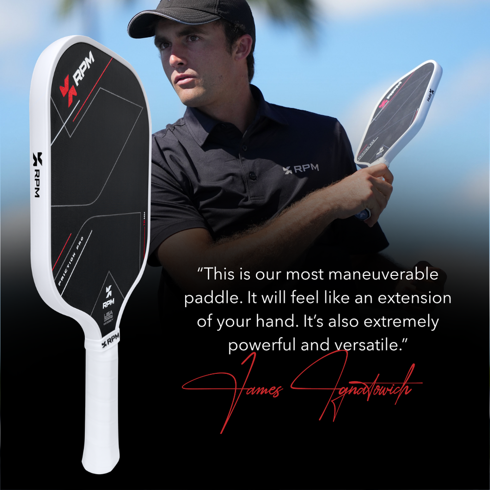 RPM Friction Pro Widebody V1 Carbon Fiber Pickleball Paddle - Pickleball Sports Discount