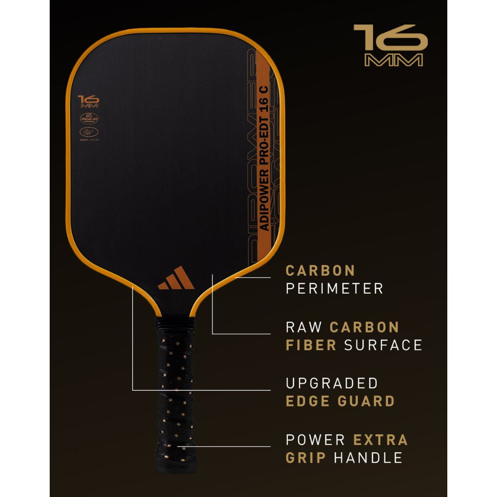 adidas ADIPOWER PRO Edition CTRL 16mm Pickleball Paddle - Pickleball Sports Deals