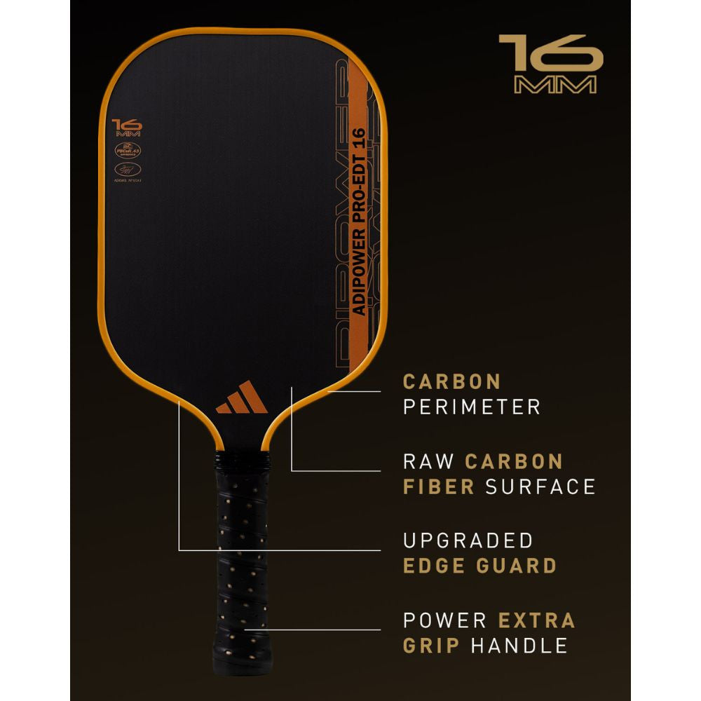 adidas ADIPOWER PRO Edition ATTK 16mm Pickleball Paddle - Pickleball Sports Featured