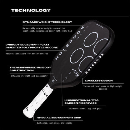Holbrook Aero S 16mm Pickleball Paddle - Pickleball Sports Trusted
