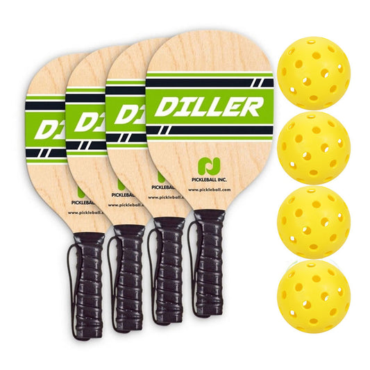 Diller Wood Paddle 4-Pack - Pickleball Sports New