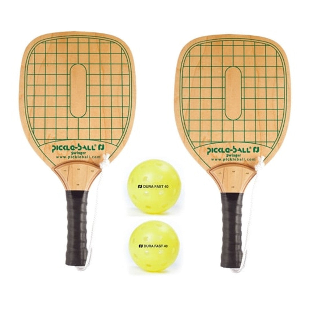 Double Pack Swinger Paddle with Two Pickleballs - Pickleball Sports Classic