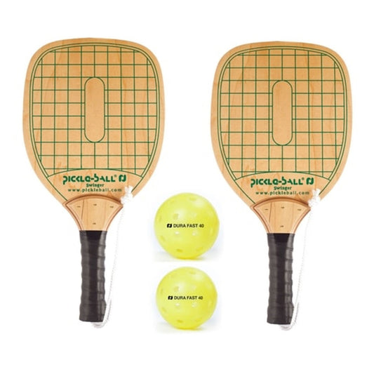Double Pack Swinger Paddle with Two Pickleballs - Pickleball Sports Classic