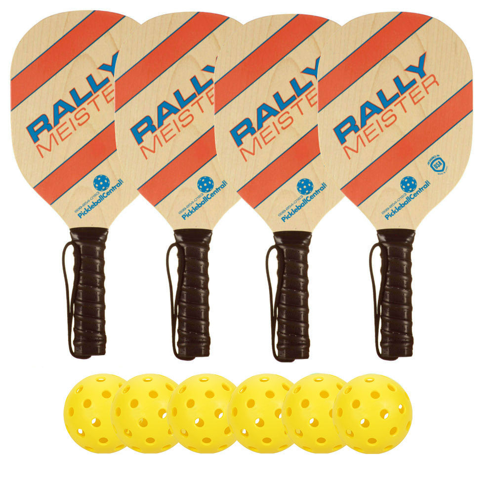Rally Meister Wood Paddle Deluxe Bundle - Pickleball Sports Top Pick