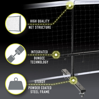 Franklin Portable Pickleball Net System with Wheel - Pickleball Sports Trending