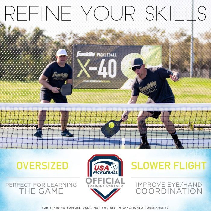 Franklin Sports Oversized Training Pickleballs - Pickleball Sports Quality