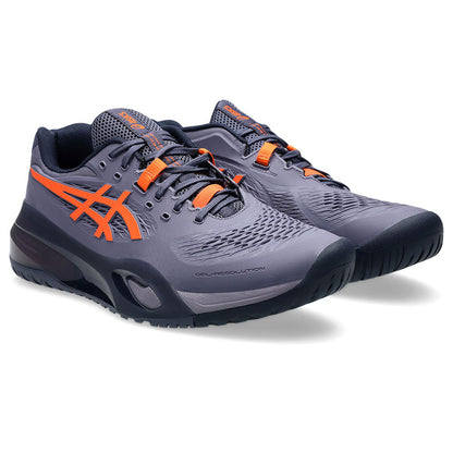 ASICS Gel-Resolution X  Greyish Purple/Nova Orange Court Shoe - Pickleball Sports Best Price