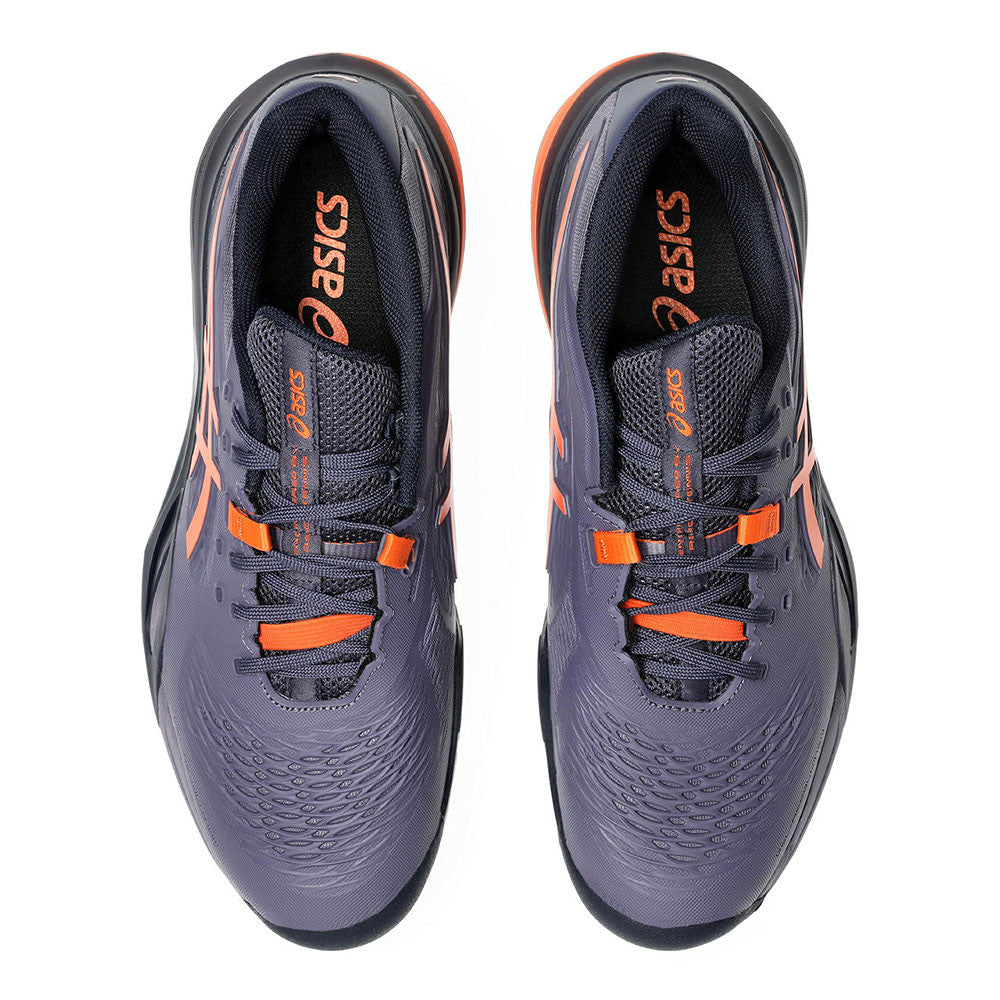 ASICS Gel-Resolution X  Greyish Purple/Nova Orange Court Shoe - Pickleball Sports Best Price
