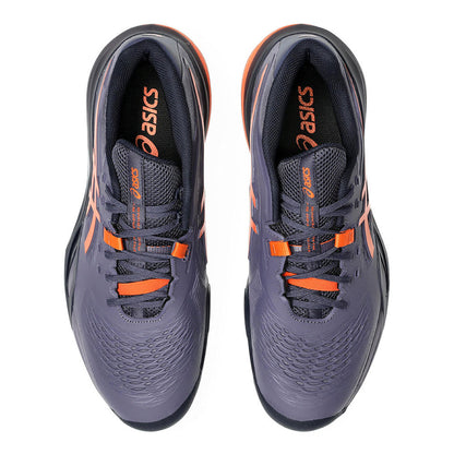 ASICS Gel-Resolution X  Greyish Purple/Nova Orange Court Shoe - Pickleball Sports Best Price