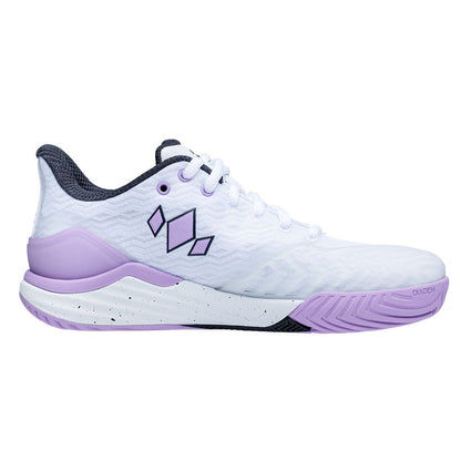 Diadem Court Burst Court Shoe - White/Purple - Pickleball Sports Trusted