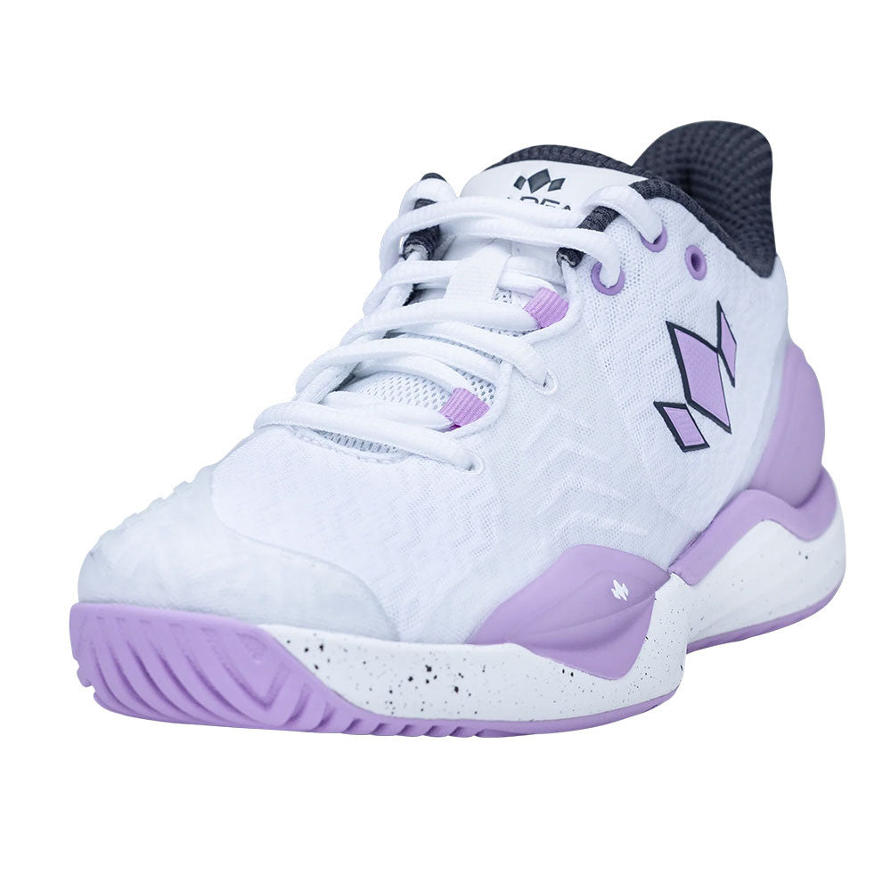 Diadem Court Burst Court Shoe - White/Purple - Pickleball Sports Trusted