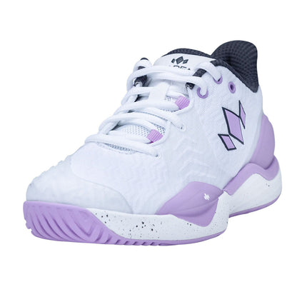 Diadem Court Burst Court Shoe - White/Purple - Pickleball Sports Trusted