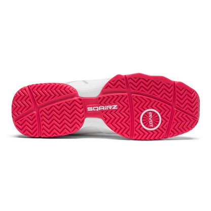 SQAIRZ XRZ™ White/Dark Pink  Pickleball Court Shoes - Pickleball Sports Sale