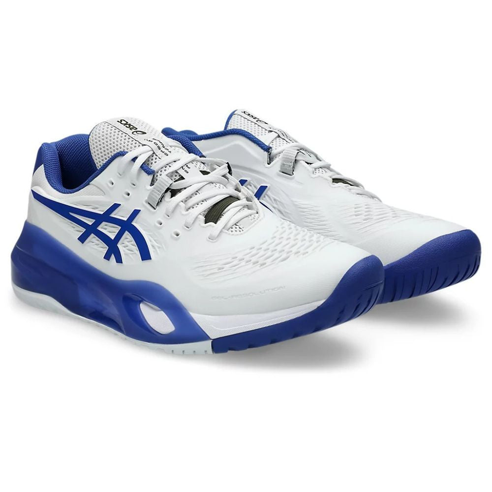 ASICS Gel-Resolution X Wide Court Shoe - White/Dark Cobalt - Pickleball Sports Signature