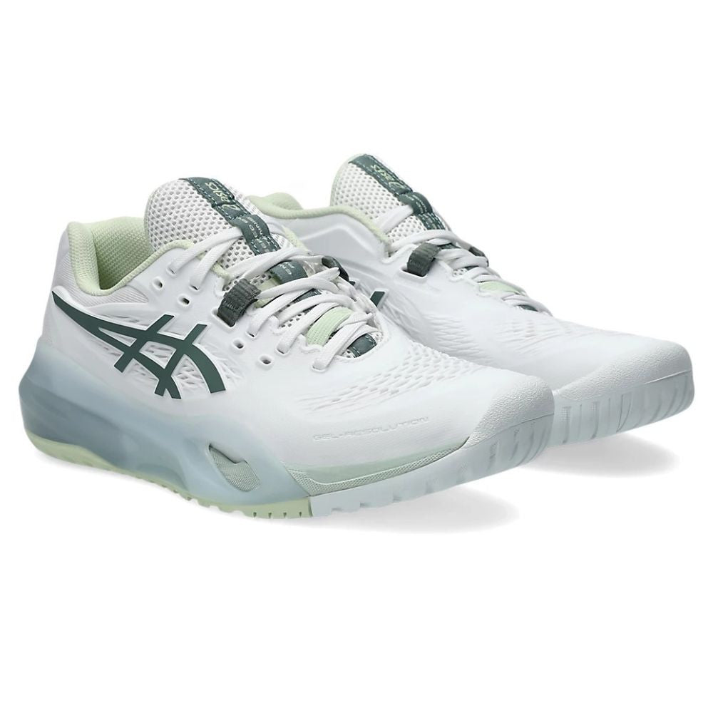 ASICS Gel Resolution X Pickleball Shoe - White/Monument Blue - Pickleball Sports Recommended