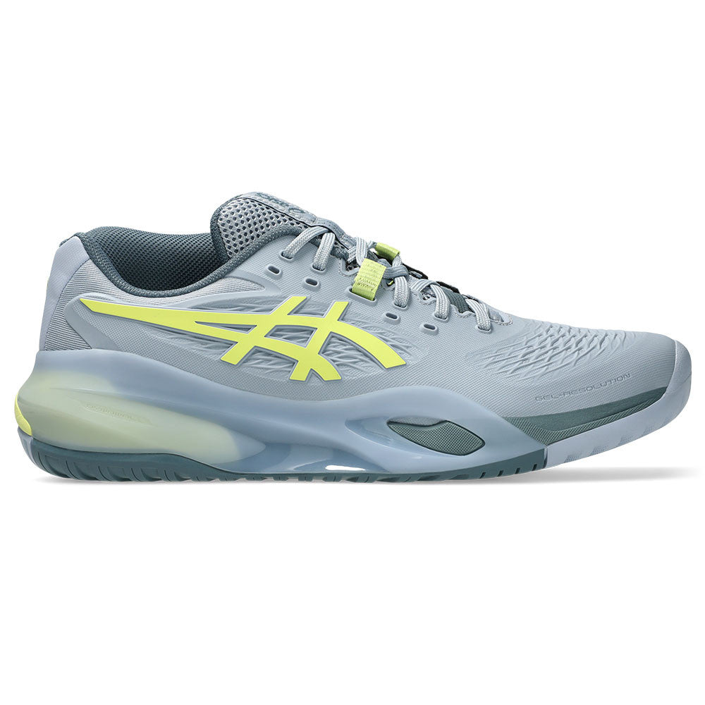 ASICS Gel-Resolution X 2E  Wide Court Shoe - Grey Blue/Pistachio - Pickleball Sports Top Pick