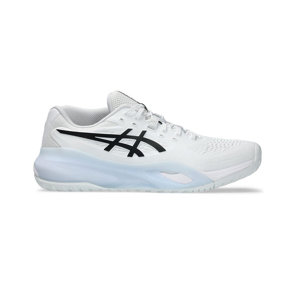 ASICS Gel-Resolution X 2E  Wide Court Shoe - White/Black - Pickleball Sports Customer Favorite