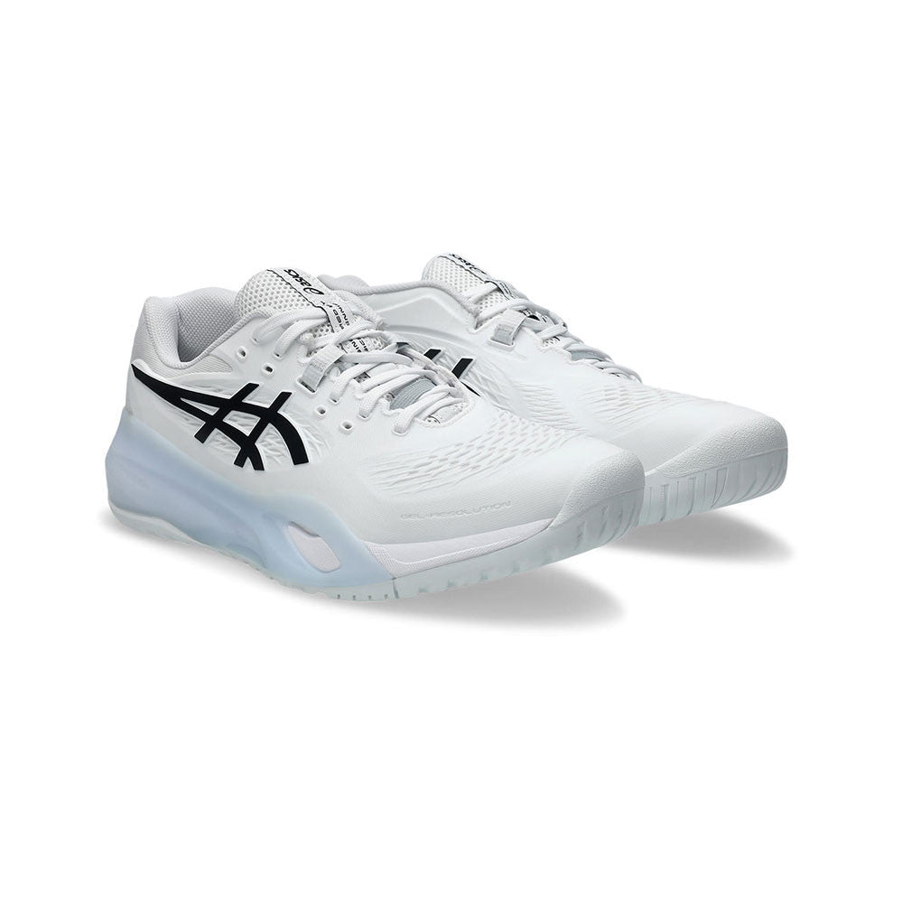 ASICS Gel-Resolution X 2E  Wide Court Shoe - White/Black - Pickleball Sports Customer Favorite