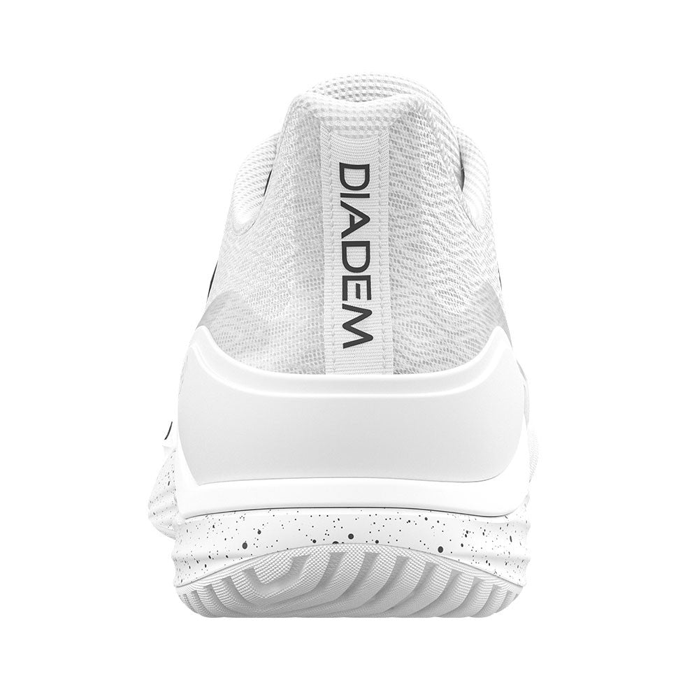 Diadem Court Burst Wide Court Shoe - Unisex - White/White - Pickleball Sports Recommended