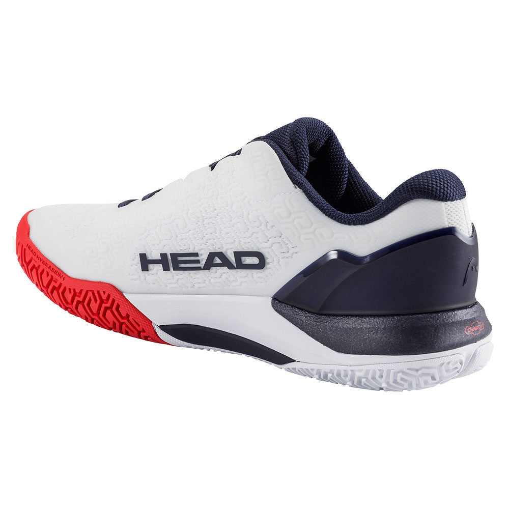 HEAD Revolt Pro 5.0 Court Shoe - White/Navy/Red - Pickleball Sports Essential