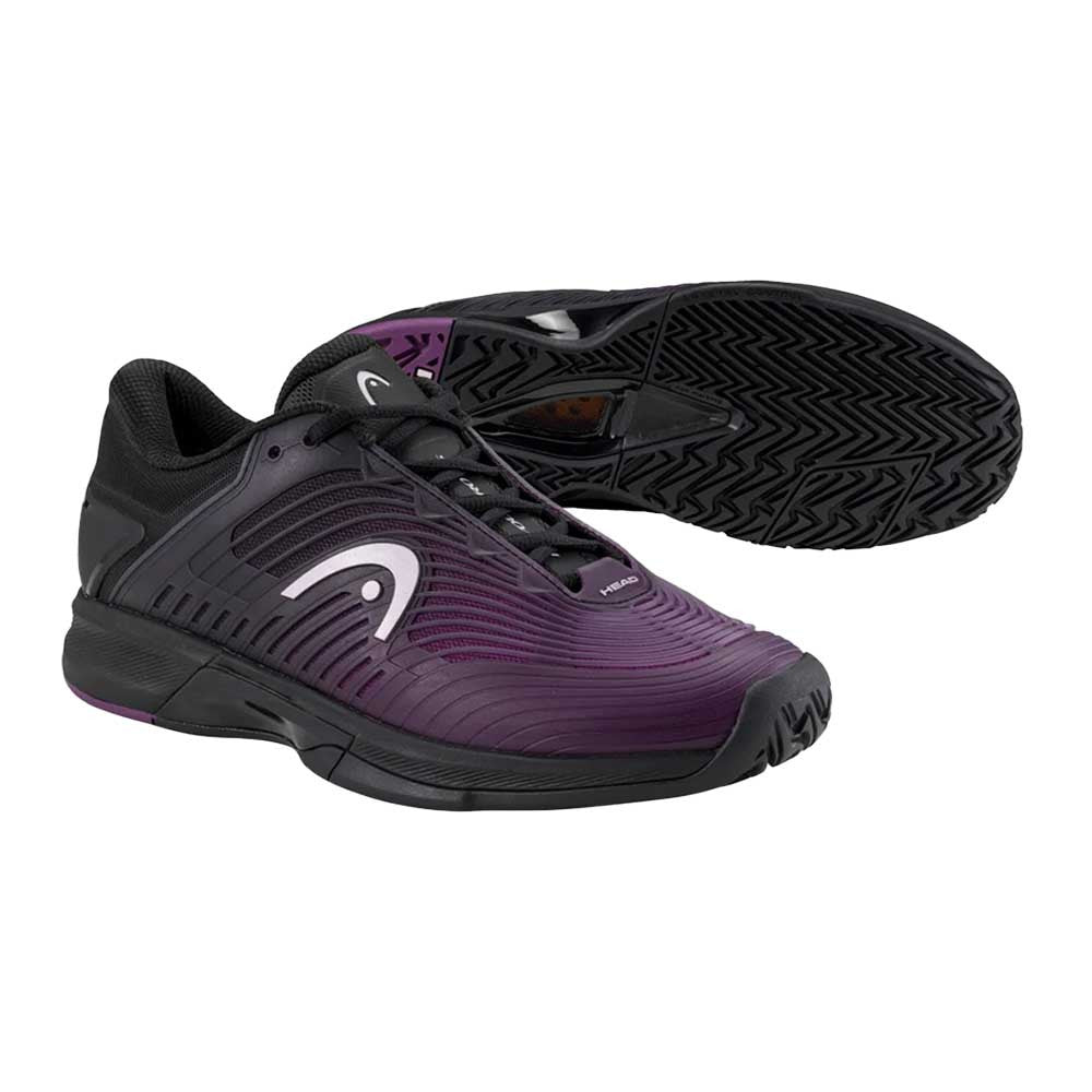 HEAD Revolt Pro 4.5 Court  Shoe - Black/Plum - Pickleball Sports Deals