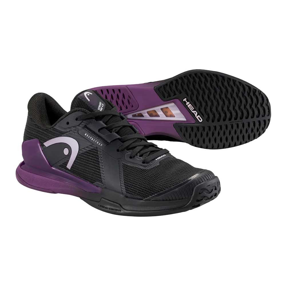 HEAD Sprint Pro 4.0 Court Shoe - Black/Plum - Pickleball Sports Trending