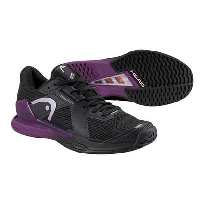 HEAD Sprint Pro 4.0 Court Shoe - Black/Plum - Pickleball Sports Trending