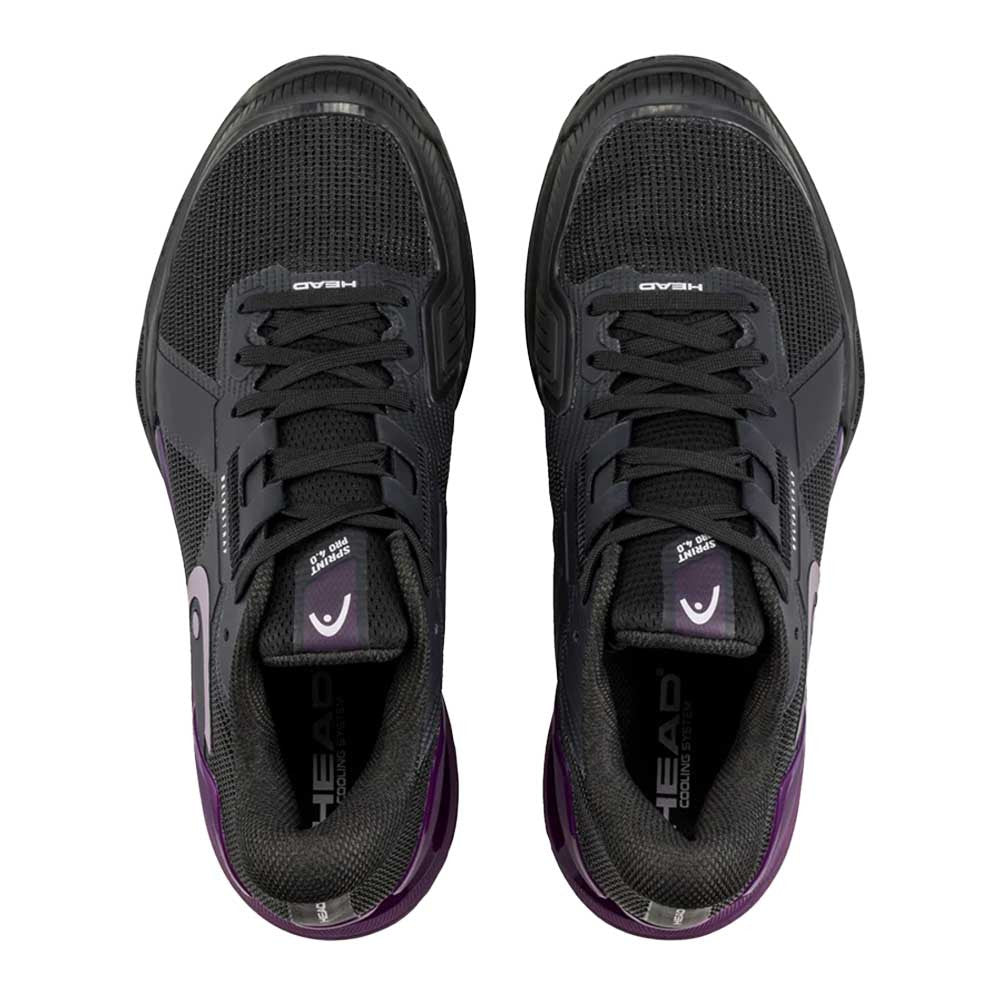HEAD Sprint Pro 4.0 Court Shoe - Black/Plum - Pickleball Sports Trending