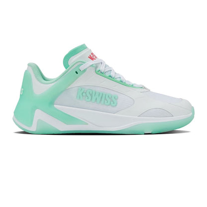 K-Swiss K-Frame Pickleball Shoe - White/Neon Mint/Hot Neon Pink - Pickleball Sports Best Seller