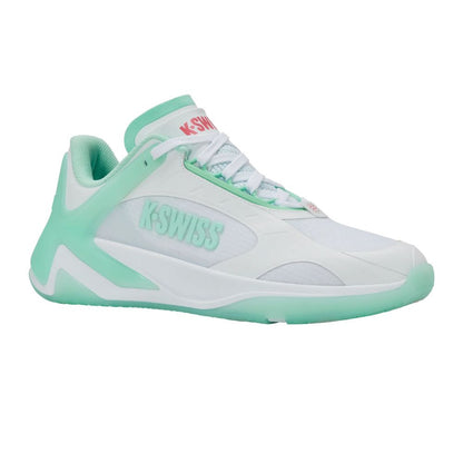K-Swiss K-Frame Pickleball Shoe - White/Neon Mint/Hot Neon Pink - Pickleball Sports Best Seller