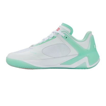 K-Swiss K-Frame Pickleball Shoe - White/Neon Mint/Hot Neon Pink - Pickleball Sports Best Seller