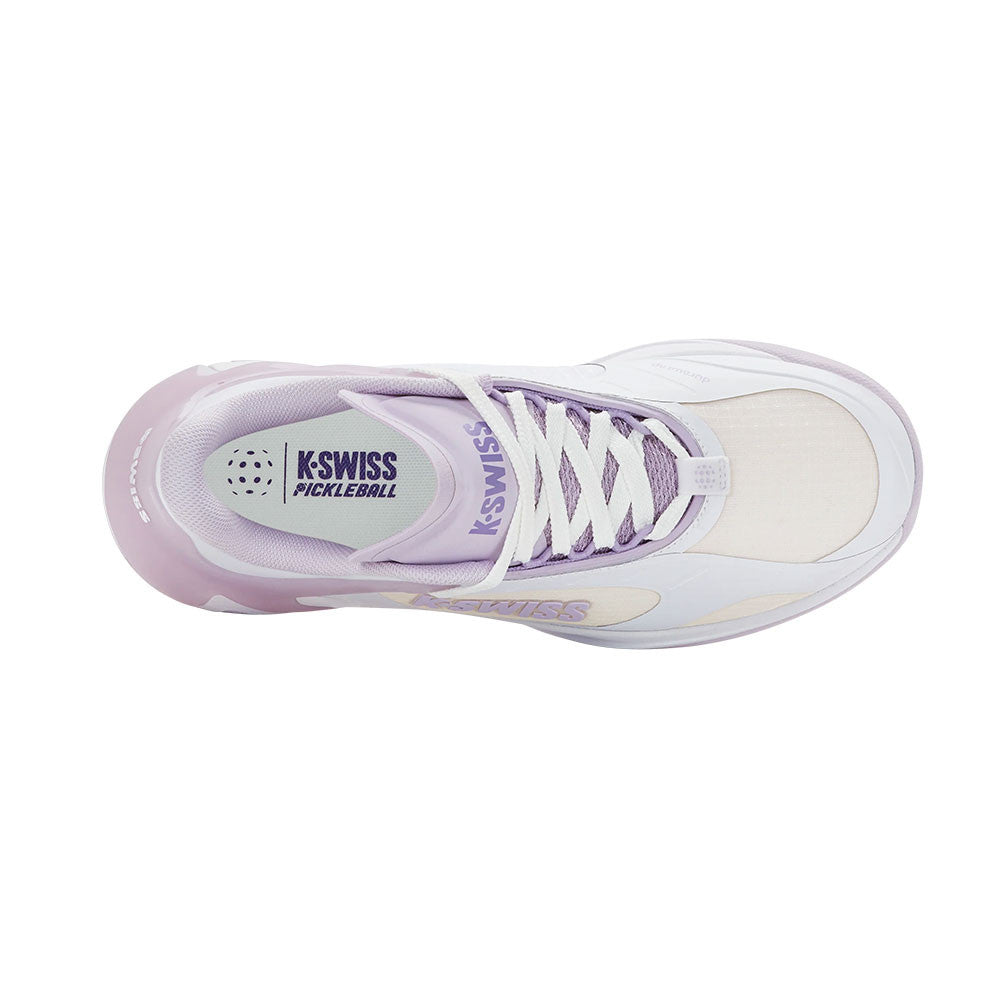K-Swiss K-Frame Pickleball Shoe - White/Neon Mint/Hot Neon Pink - Pickleball Sports Trending