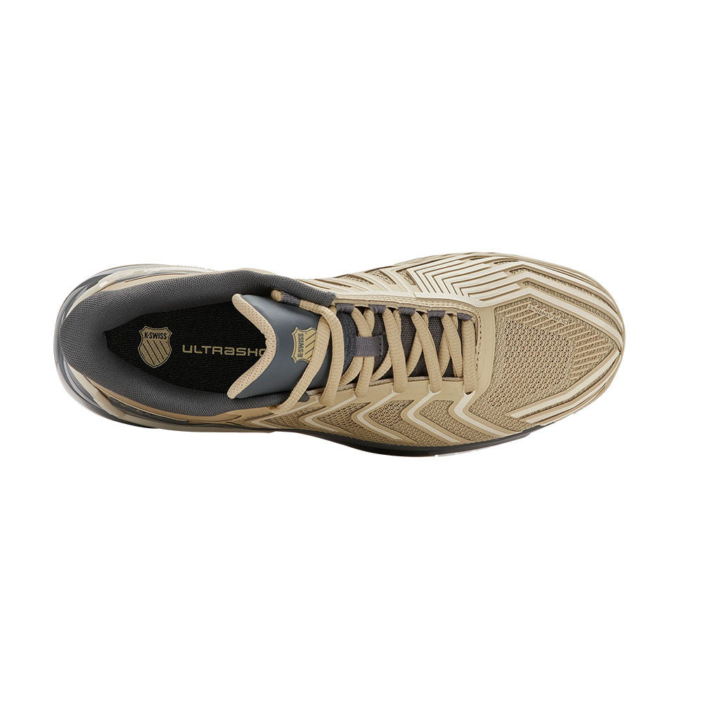 K-Swiss Ultra Shot 4 Pickleball Shoe, Pale Khaki/Turbulence/Whitecap Gray - Pickleball Sports Classic