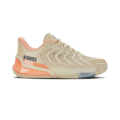 K-Swiss Ultra Shot 4 Pickleball Shoe - Whitecap Gray/Peach Parfait/Egret - Pickleball Sports Customer Favorite