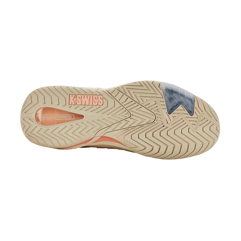 K-Swiss Ultra Shot 4 Pickleball Shoe - Whitecap Gray/Peach Parfait/Egret - Pickleball Sports Customer Favorite