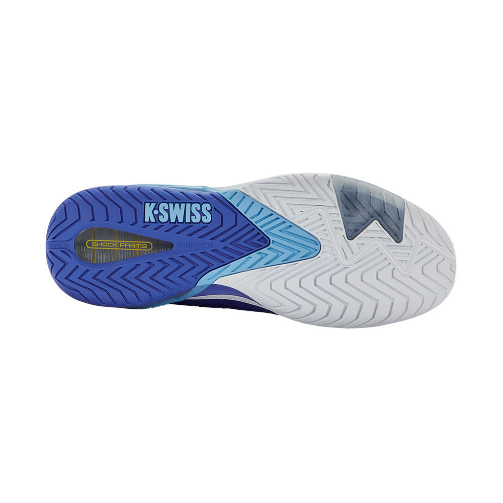 K-Swiss K-Frame Pickleball Shoe - White/Dazzling Blue - Pickleball Sports Trending