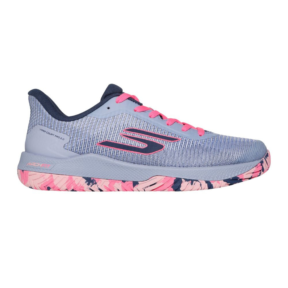 Skechers Viper Court Pro 2.0 Gray/Lavender  Shoe - Pickleball Sports Special Offer