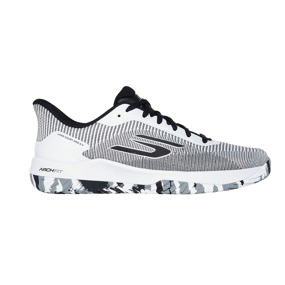Skechers Viper Court Pro 2.0 White/Black  Shoe - Pickleball Sports Trusted