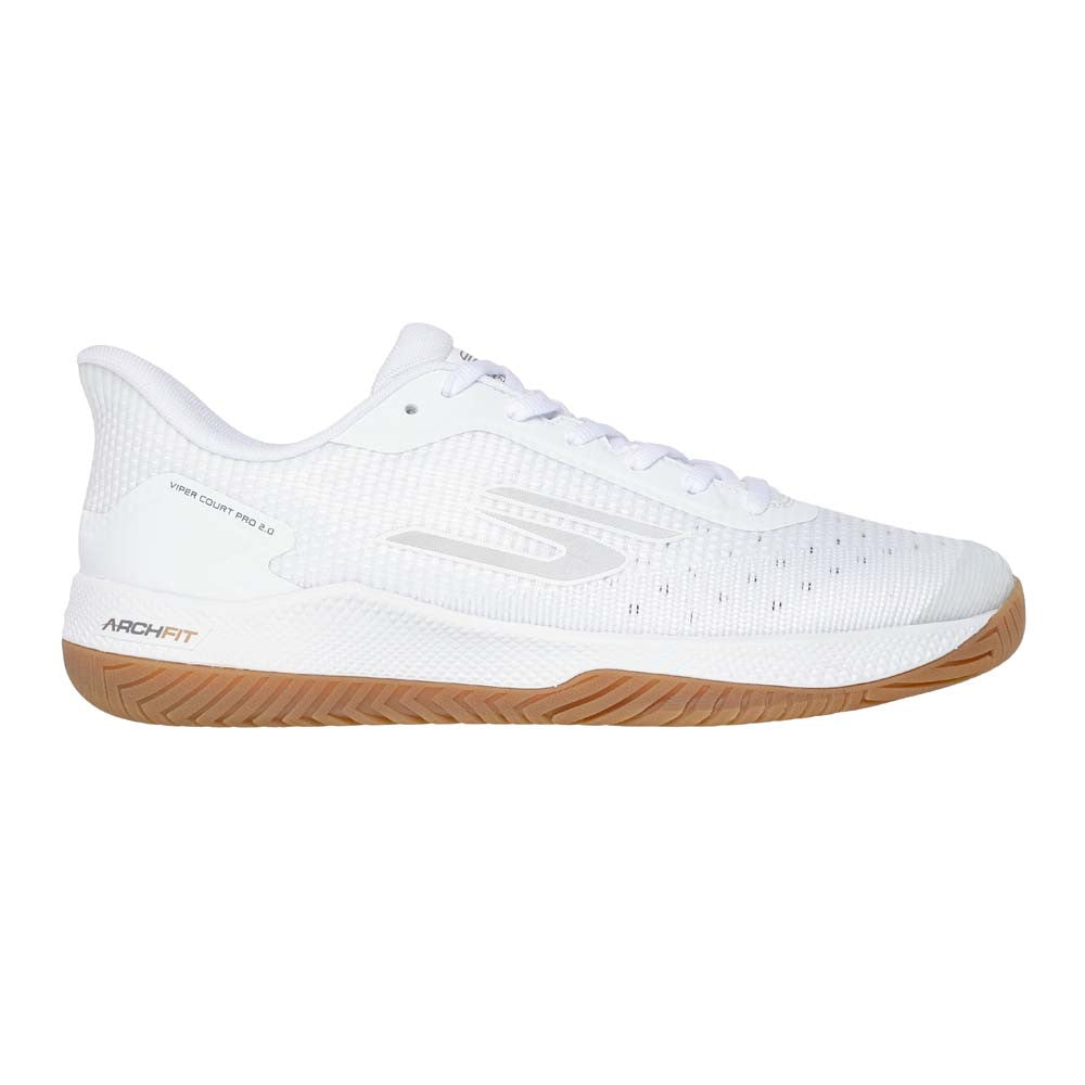 Skechers Viper Court Pro Wide Shoe -White/Black - Pickleball Sports Latest