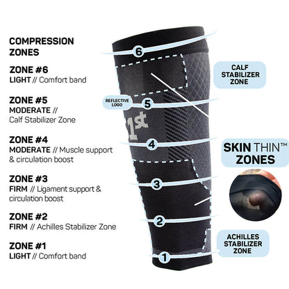 OS1st Thin Air Compression Calf Sleeves - Pickleball Sports Trusted
