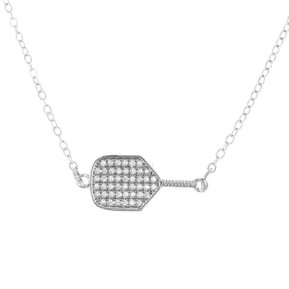 Born to Rally Pickleball CZ Paddle Necklace - Pickleball Sports Popular