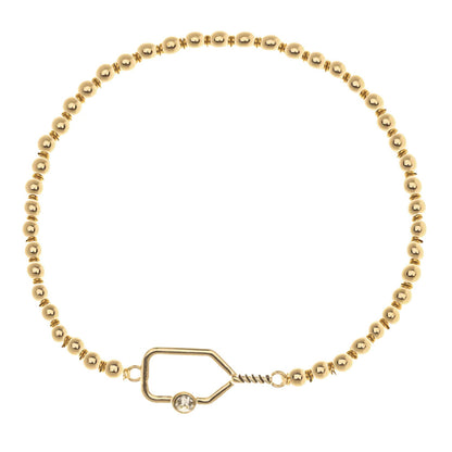 Born to Rally Pickleball Paddle Beaded Rhinestone Bracelet - Pickleball Sports Trending