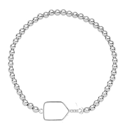 Born to Rally Pickleball Paddle Beaded Stretch Bracelet - Pickleball Sports Best Seller