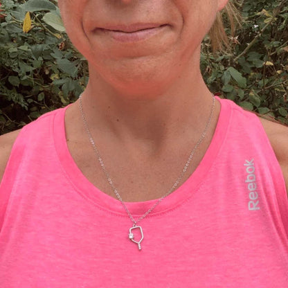Born to Rally Serve and Sparkle Pickleball Necklace - Pickleball Sports Premium