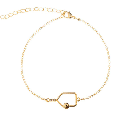Born to Rally Pickleball Rhinestone Paddle Bracelet - Pickleball Sports Deals